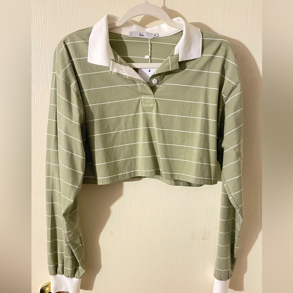 NWT ADIKA Collared crop top